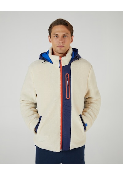 Skechers M Outdoor Fleece Full Zip Sherpa Erkek Offwhite Mont S242039-102 Beyaz Skechers M Outdoor Fleece Full Zip Sherpa Erkek Offwhite Mont S242039-102 Beyaz