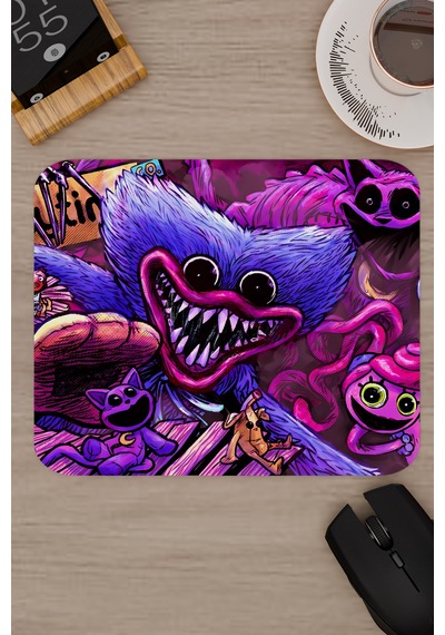 Poppy Playtime Kaymaz Dikişli Kauçuk Oyuncu Mousepad V1 - 22x18 Gaming Mouse Pad Fare Altlığı