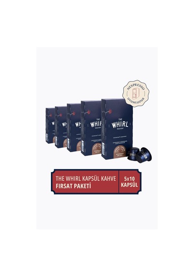 The Whirl Espresso Dark Kapsül Kahve 5'li Fırsat Paketi 50 Kapsül