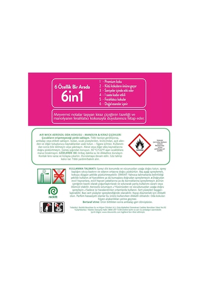 Aerosol Kiraz Çiçekleri 3x300 Ml Kiraz Çiçeği