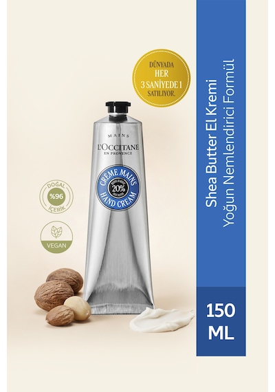 Shea El Kremi, %20 Shea Yağı İçeren Besleyici Ve Nemlendirici, 150 Ml Paraben İçermeyen