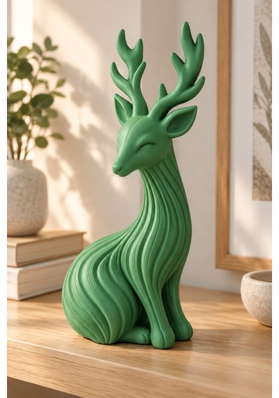 Japon Tarzı Noel Geyik Figürlü Dekoratif Biblo 00109234