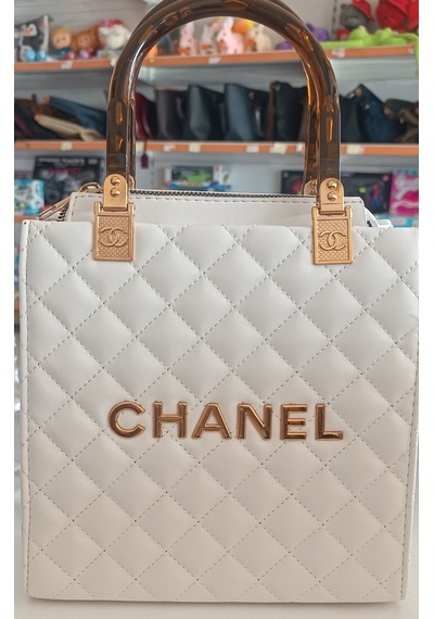 Asesstore Chanel Çanta Beyaz-gold