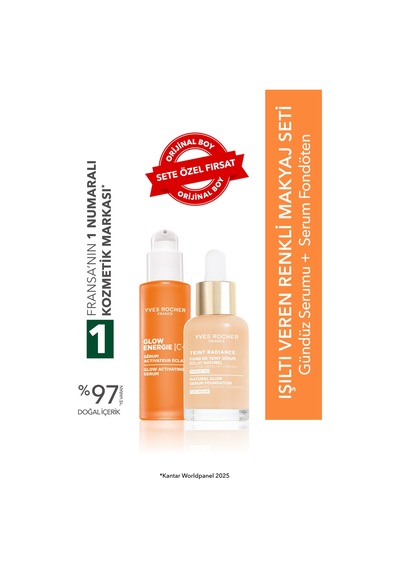 Yves Rocher Is Iltı Veren Renkli Makyaj Seti- Serum Fondoten 30ml & Serum 30 Ml -pembe 50