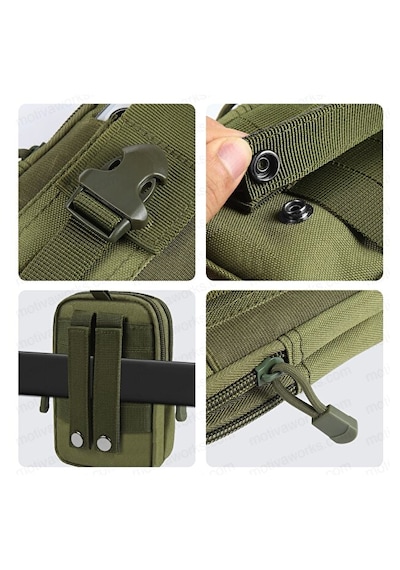 Taktik Modüler Mini Haki Yeşil Göğüs Bel Telefon Molle Çantası Spor Bisiklet Motosiklet Scooter