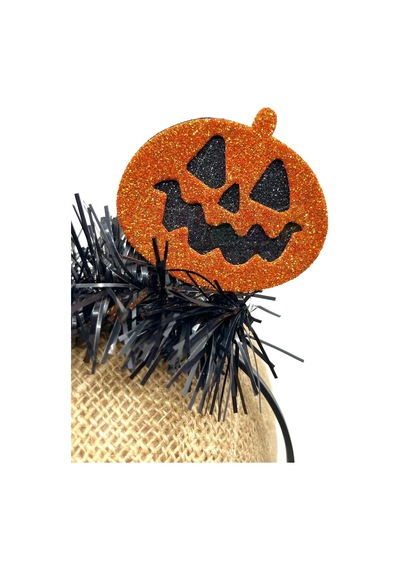 Balkabağı Taç Turuncu Renkli Simli Eva Halloween Partisi Cadılar