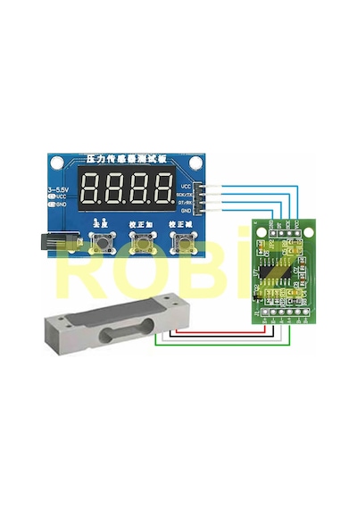 Hx711 Gösterge Modülü Elektronik Tartı 5/10 Kg Ağırlık Sensör Hassas Ölçüm Dijital Ekran Load Cell