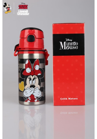 Dekomus İle Lisanslı Mınnıe Mouse Çelik Matara 500 Ml Diğer
