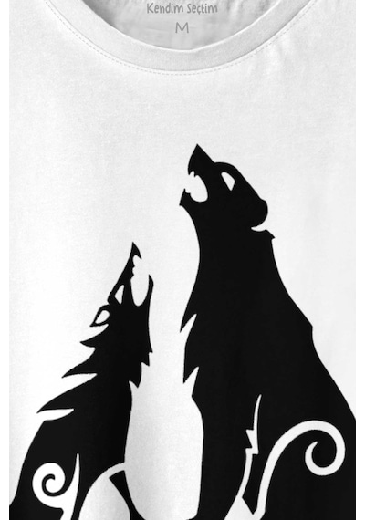 Bear And Wolf God Of War Ragnarök Kısa Kollu Baskılı Erkek T-shirt Unisex Tişört 001