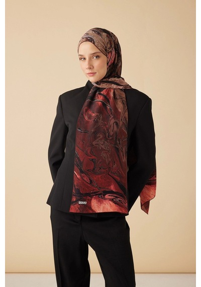 Maisa Nefes Krep İpek Şal 70 190 Cm - Bordo 5672