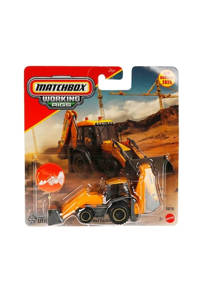 Matchbox İş Araçları Serisi Jcy27 - Mbx Backhoe Jbx68 Sarı