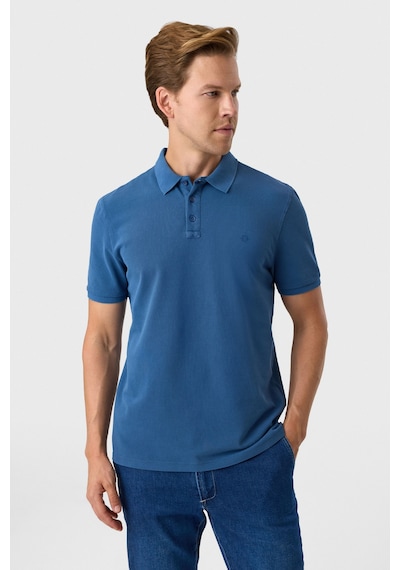 Back And Bond Regular Fit Mavi Polo Yaka Tişört