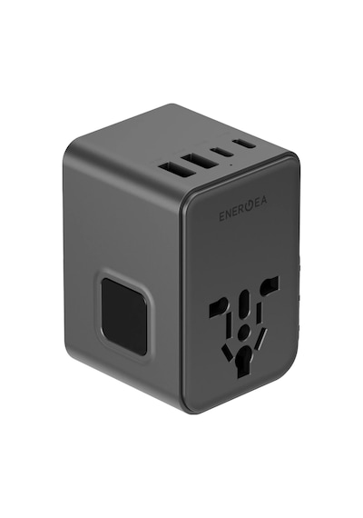 Energea Travelworld Universal Gan70 1 Adet 70w Type C 2 Adet 15w Type C Ve 2 Adet 15w Usb Çıkışlı Pd Hızlı Şarj Aleti - Siyah