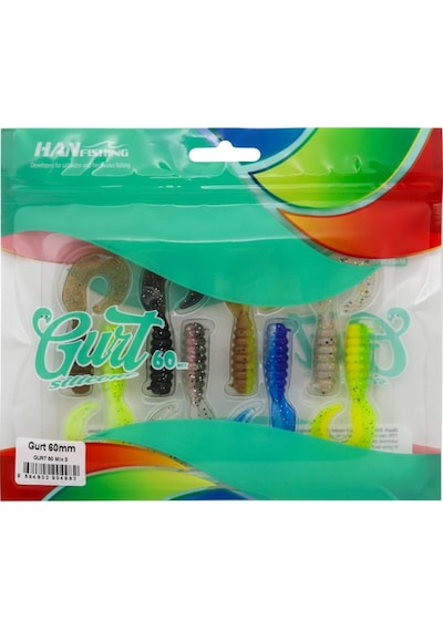 Hanfish Gurt 60 Mix 3 Silikon Yem 8 Adet
