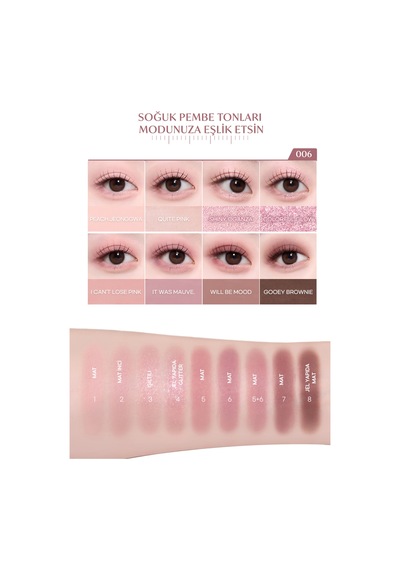 Peripera All Take Mood Palette 006 I'm The Mauve Queen Around Here