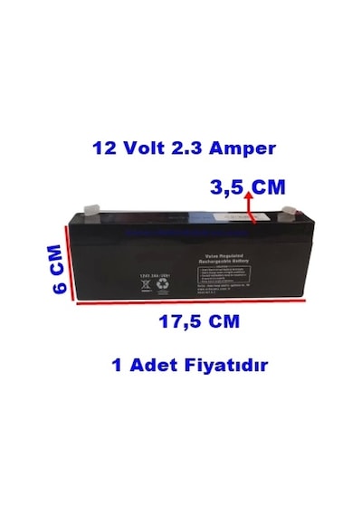 İthal 12v 2,3ah 12 Volt 2,3 Amper Kuru Bakımsız Akü Oyuncak Aküsü