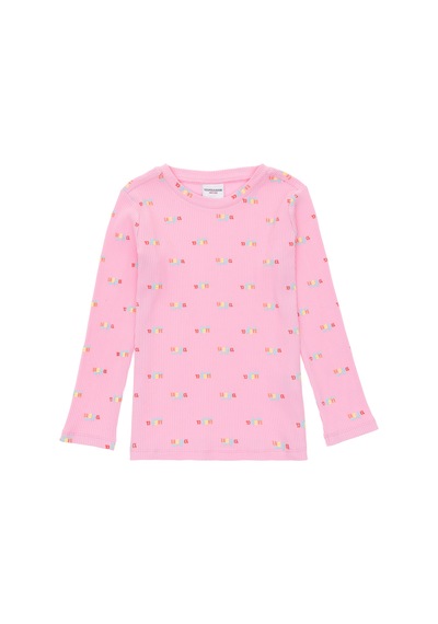 U.S. Polo Assn. Kız Çocuk Pembe Bisiklet Yaka Sweatshirt 50298175-VR041