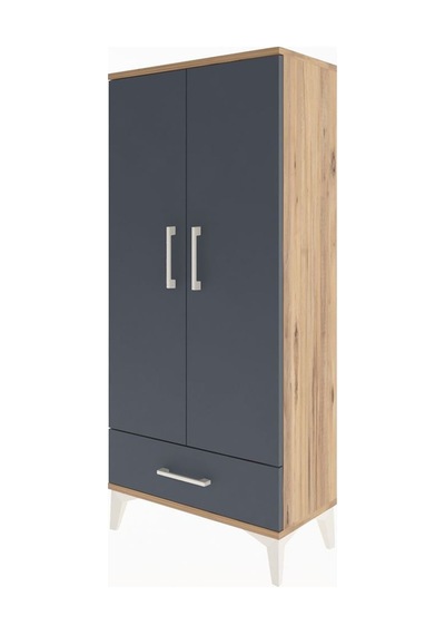 Arges Dolap 3 Raflı Tek Çekmeceli 2 Kapaklı 60x30x134 Çam-ant... Çam