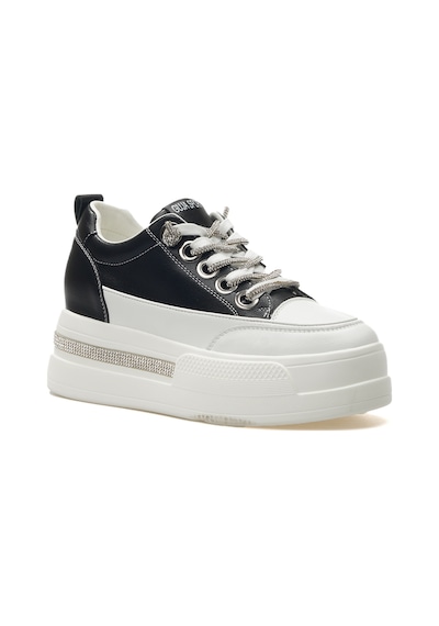 Guja Kadın Taş Detaylı Gizli Dolgu Topuk Sneaker Günlük Ayakkabı 25y 25y492 Z Siyah Siyah