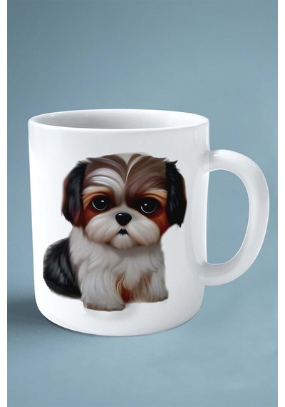 Shihtzu Köpek Isimli Kişiye Özel Baskılı Kupa Bardak Minik Çok Renkli