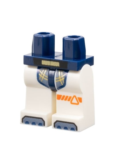 Minifigür Parçaları: Legs Decorated, Bacak, Ayak: 970c01pb67