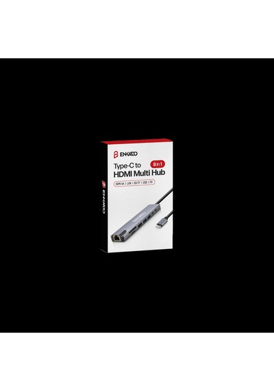 Enkado Ekd-tp42, Type-c To To Hdmı, 2pd, 2 Usb 2.0 Hdmı 4k + Sd/tf, Ethernet 100mbs Multi Hub