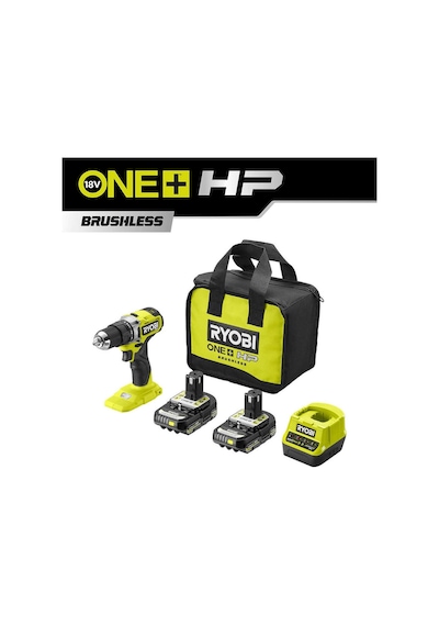 Ryobi RPD18C-220S 18V 2Ah Kömürsüz Çift Akülü Vidalama Matkap - T5133004982