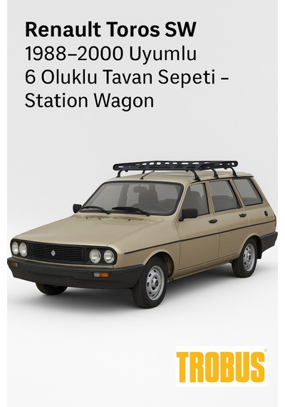 Renault 12 Sw 1973-1988 Uyumlu 6 Oluklu Tavan Sepeti - Station Wa