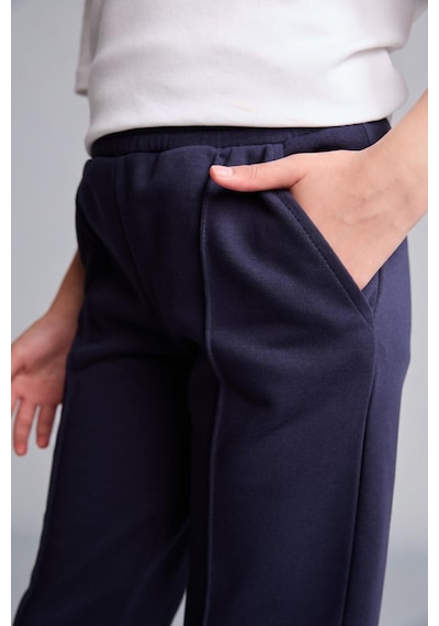 Defacto Esnek Belli Cepli Jogger Eşofman Altı Kız Çocuk X9036a626aunv241 Lacivert-nv241