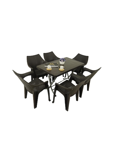 Depootoptan Mandella Zeugma 70 x 120 CM Katlanır Ayak 6 Kişilik Polo Koltuk Masa T