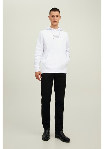 Jack & Jones Erkek Kapüşonlu Sweatshirt Jprbluarchıe 63412216335 Beyaz