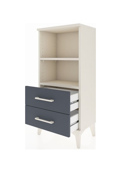 Arges Komodin 2 Raflı 2 Çekmeceli 44x30x96 Aytaşı-antrasit Aytaşı