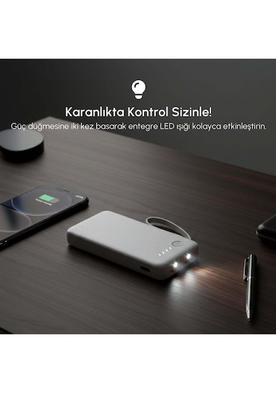 Ven-dens Vd-pb058 10000mah Dijital Ekranlı Premium Powerbank Siyah