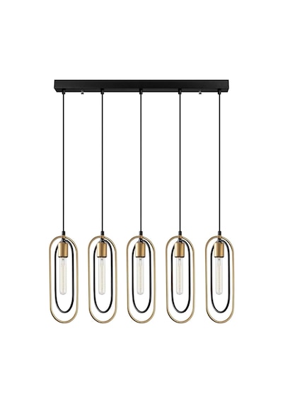 Metal Gövdeli 5'li Sarkıt Avize Modern Tasarım Mutfak Ve Salon İçin, Siyah-2061 Diğer