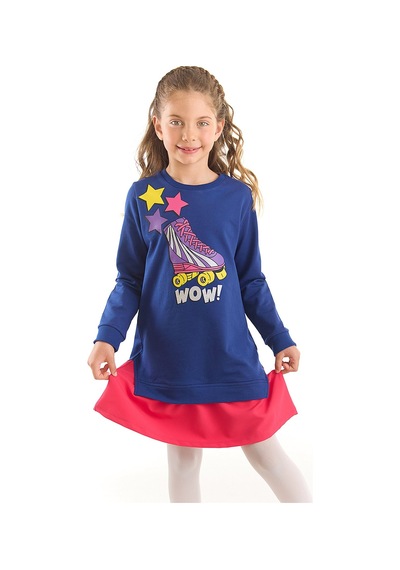 Denokids Mshb&g Wow Paten Kız Çocuk Elbise Lacivert
