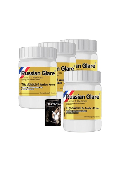 Glegnd Rusian Glare Nano 4 Tane X 50 Ml Tüylere Krem Rus Merhemi - Hediye Jel