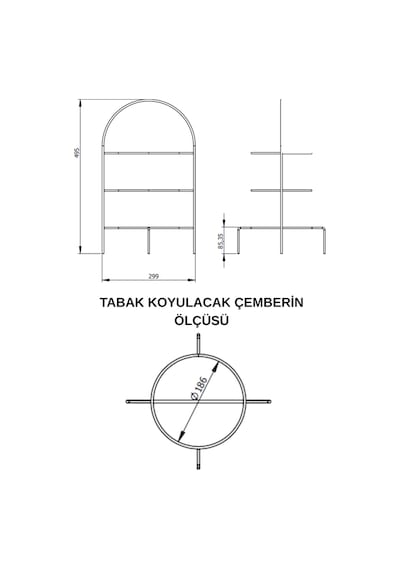Parlak Silver 3 Katlı Pasta Kurabiye İkramlık Sunum Standı Dekoratif Servislik Gümüş