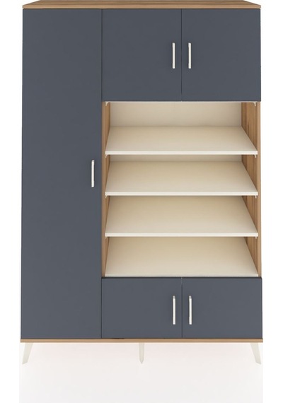 Hyperion Dolap 10 Raflı 5 Kapaklı 132x44x195 Çam-antrasit/aytaşı Çam Hyperion Dolap 10 Raflı 5 Kapaklı 132x44x195 Çam-antrasit/aytaşı Çam