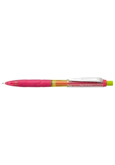 Pentel Versatil Kalem Metal Klipsli Büyük Boy Silgili Q-erase 0.7 Mm Pembe