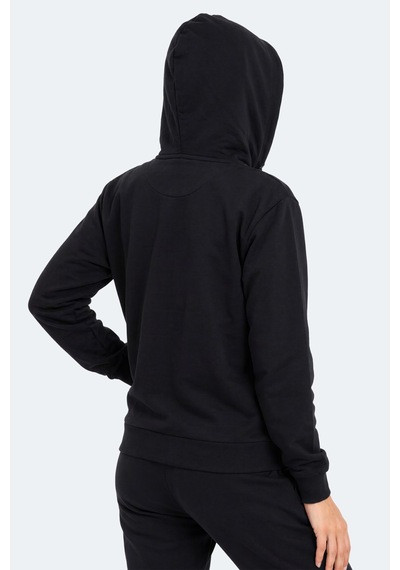Slazenger Flores Kadın Kapüşonlu Lacivert Sweatshırt