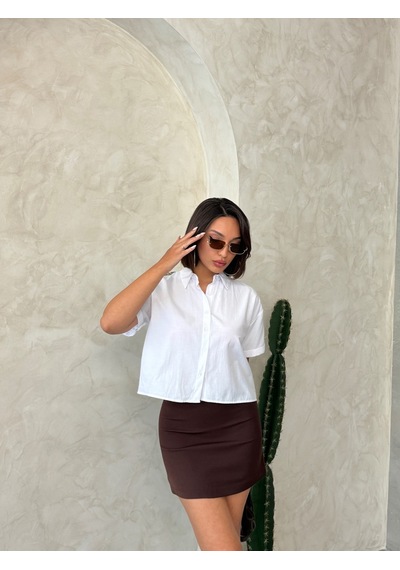 Verymoda Kelebek Detaylı Gömlek D2891 Beyaz