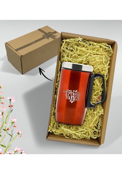 Bk Gift Kişiye Özel Hediye Kutulu 5304 Kırmızı Çelik Termos Bardak 240 Ml Kobitmeyencom33452 Bk Gift Renkli