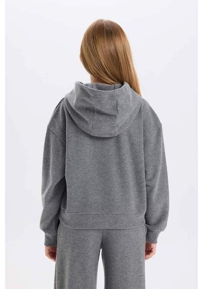 DeFacto Kız Çocuk Kapüşonlu Baskılı Selanik Kumaş Sweatshirt D4294A824WNAR198