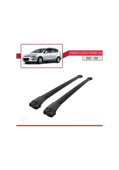 Hyundai Elantra Touring Fd 2007-2011 Arası İle Uyumlu Ace-1 Ara Atkı Tavan Barı Siyah