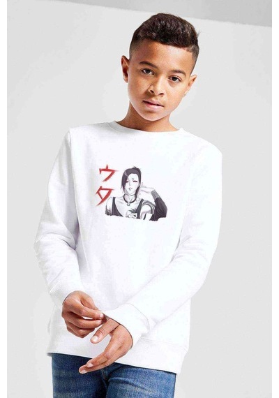 Tshirthane Anime Tokyo Ghoul Anteiku Baskılı Unisex Çocuk Beyaz Sweatshirt (534768174) Beyaz