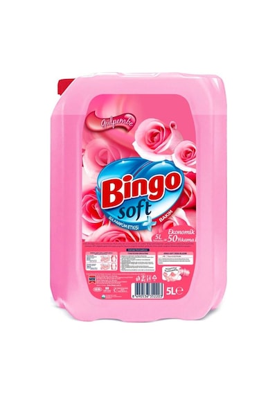 Bingo Soft Çamaşır Yumuşatıcısı Gülpembe 5 L