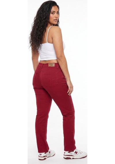 Bıgsıe Kadın Renkli Düşük Bel Kanvas Pantolon Blt-01029 Bronz