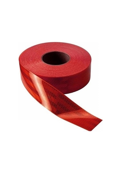 REFLEKTİF ŞERİT 55 MM KIRMIZI (SERT YUZEY) (1 MT)