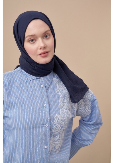 Bambu Kraş Şal Tesettür Giyim, Yüksek Kalite, Hafif, Rahat, Şık, Premium, Lux, Shawl, Scarf Lacivert