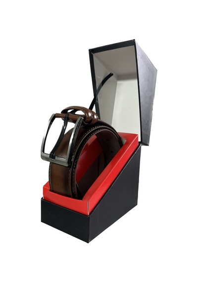 Fossil Taba Düz Dikiş Suni Deri 3,5 Cm Erkek Kemeri -120 Cm Taba